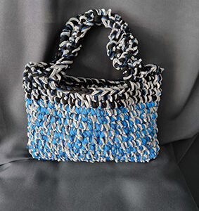 Sac bleu gris noir
